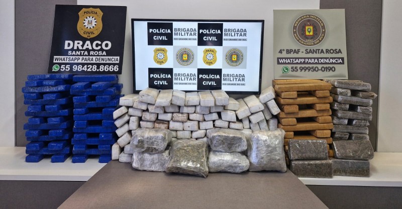 Apreensão histórica de drogas pela Brigada Militar